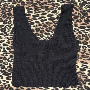 ROLLA'S Black Knit Crop Top